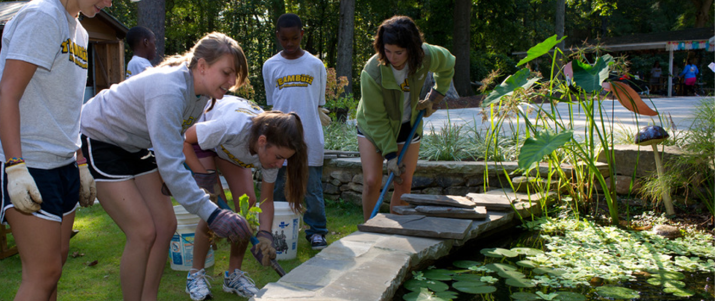 Students volunteering