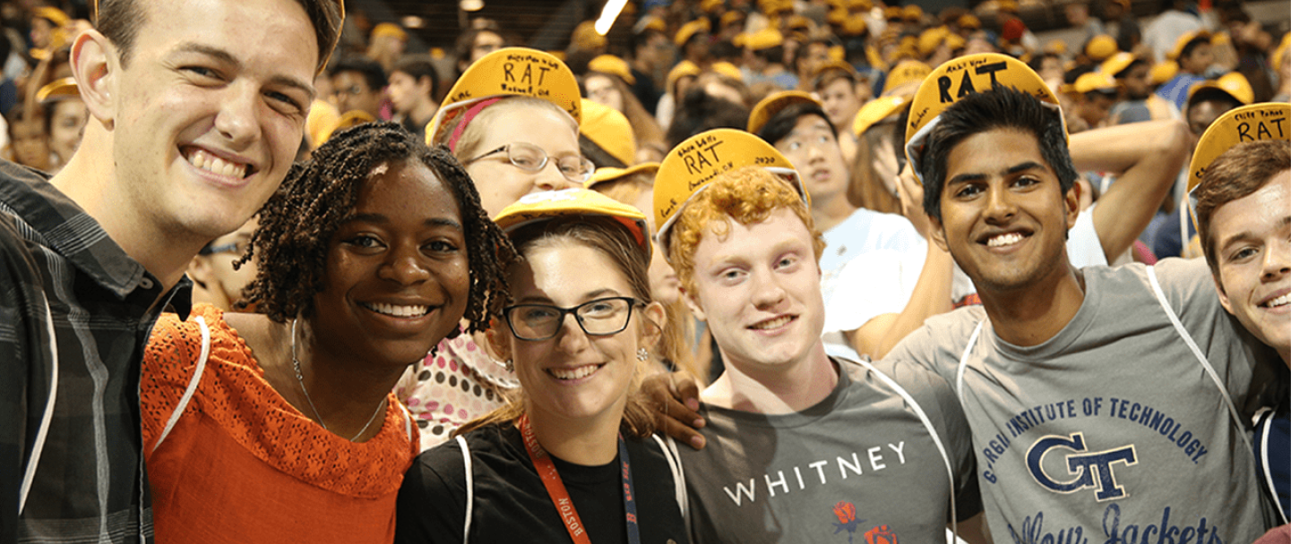 students at a game